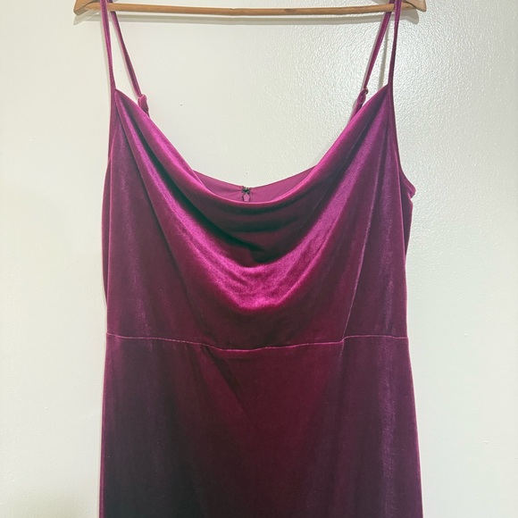 Taylor Velvet Pink Slip Dress with Elegant Draped Neck Women’s Size 16 - Picture 10 of 10